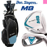 Ben Sayers M8 Complete Golfset Dames Graphite met Cartbag Zwart/Licht blauw