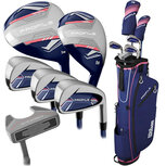 Wilson Profile Halve Golfset Dames Graphite met Standbag Navy/Roze