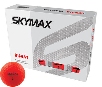 Skymax Bimat Soft Matte Golfballen 12 Stuks Rood
