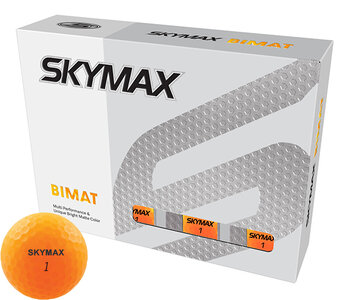 Skymax Bimat Soft Matte Golfballen 12 Stuks Oranje