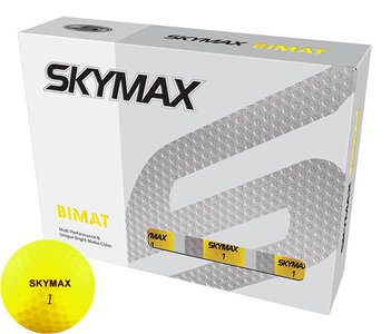 Skymax Bimat Soft Matte Golfballen 12 Stuks Geel