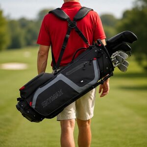 Skymax IX-5 Complete Golfset Heren Graphite met Standbag, zwart/Rood