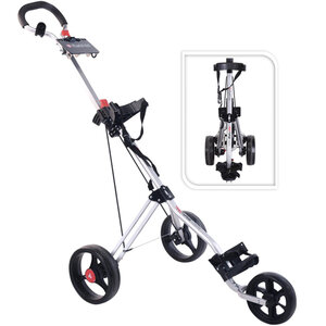 Fastfold Trimaster 3 Wiel Golftrolley, zilver