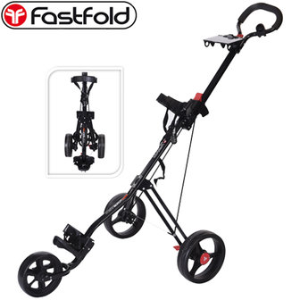 Fastfold Trimaster 3 Wiel Golftrolley, zwart