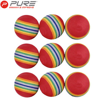Pure2improve Practice Foam Golfballen Rood 9 Stuks