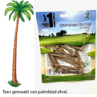 Milieuvriendelijke golf tees 12 stuks