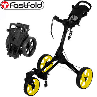 Fastfold Dice 360 Golftrolley, zwart/geel