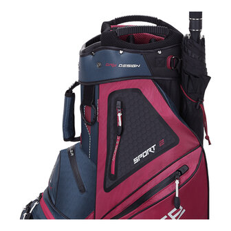 Big Max Dri Lite Sport 2 Cartbag, donkerblauw/bordeaux 8