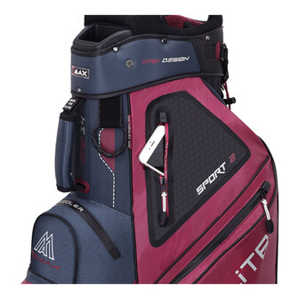 Big Max Dri Lite Sport 2 Cartbag, donkerblauw/bordeaux 5