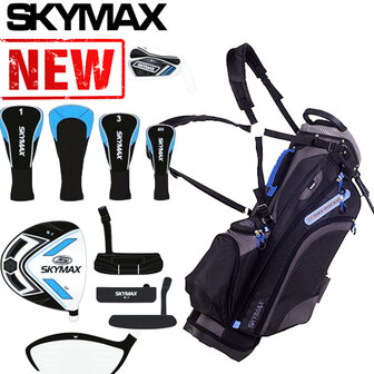 cassette krans Dankzegging Skymax S1 Complete Golfset Dames Graphite met Standbag Zwart/Blauw -  Golfdiscounter.nl