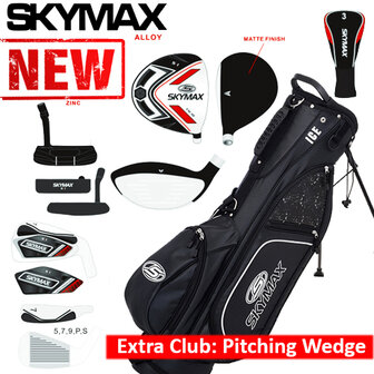 Skymax S1 XL Halve Golfset Heren Staal met Standbag Zwart