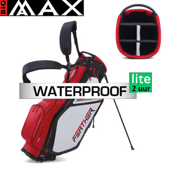 Big Max DriLite Feather Standbag Golftas, rood/zwart/wit