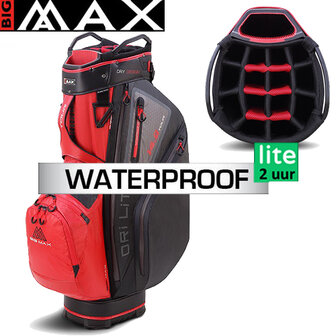 Big Max Dri Lite Tour Cartbag, rood/zwart/grijs