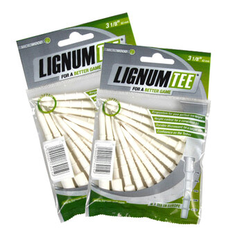 2 Zakjes Lignum Tees 82MM - Wit