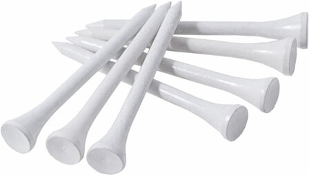 Witte Houten Golf Tees 5,2 cm