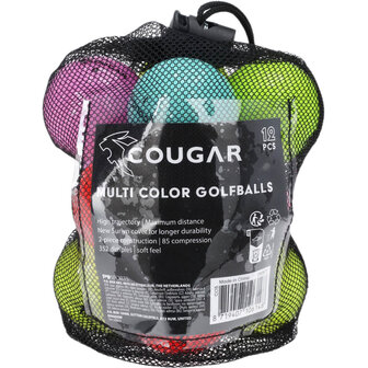 12-Stuks Cougar Golfballen, mix