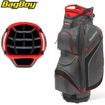 BagBoy DG Lite II TL Cartbag, grijs/rood