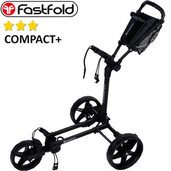 Fastfold Compact+ Golftrolley, zwart
