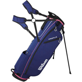 Wilson Profile Halve Golfset Dames Graphite met Standbag Navy/Roze, standbag