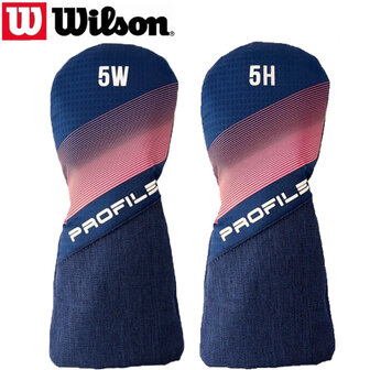 Wilson Profile Halve Golfset Dames Graphite met Standbag Navy/Roze, headcovers wood en hybride