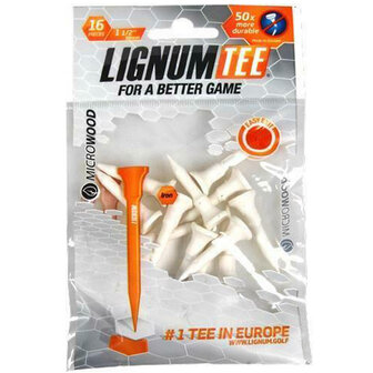 Lignum Golf Tees 38 MM 16 Stuks (Wit)