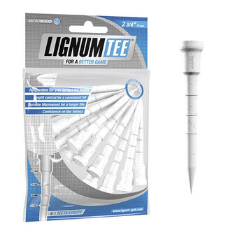 Lignum Golf Tees 72 MM 12 Stuks (Wit)