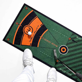 Wellputt Putting Mat Performance - 3m - Groen, ingezoemd op de hole
