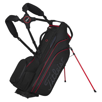 Titleist Hybrid 14 StaDry Waterproof Standbag Golftas, zwart/rood
