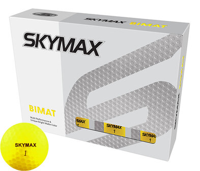 Skymax Bimat Soft Matte Golfballen 12 Stuks Geel