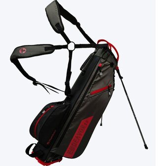 Fastfold Endeavor Standbag, zwart/grijs/rood