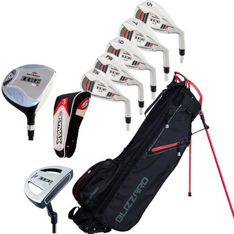Skymax IX-5 Halve Golfset Heren Graphite met Standbag Zwart