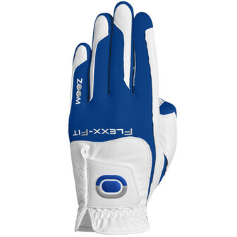 Zoom One Size Fits All golfhandschoen, wit.blauw