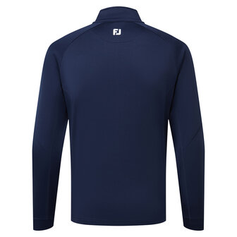 FootJoy Heren Chill-out trui, atletische pasvorm, navy persoon achterkant