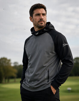 Footjoy Heren Pro V Hoodie, zwart/grijs