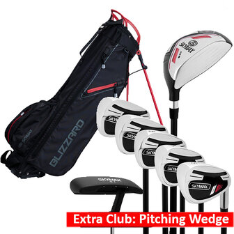 Skymax S1 XL Halve Golfset Heren Staal met Standbag Zwart