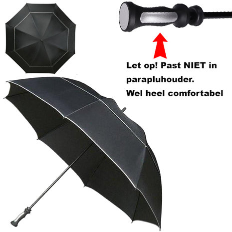 Fabriek Technologie achterlijk persoon Storm Paraplu XXL 140cm kopen? - Golfdiscounter.nl
