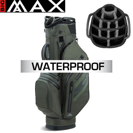 Big Max Aqua Style 3 Waterproof Cartbag, legergroen