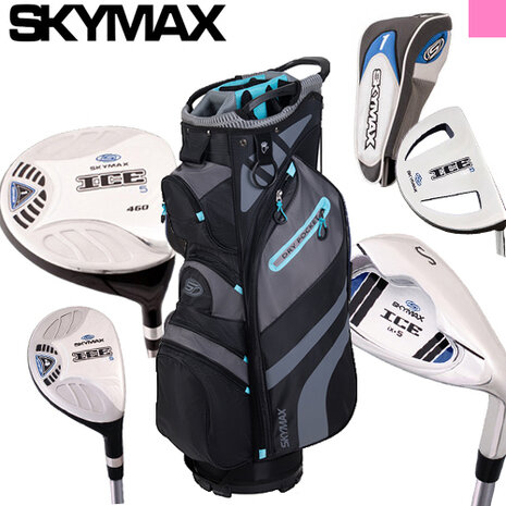 Skymax IX-5 Golfset Dames Graphite met Cartbag Zwart/Blauw - Golfdiscounter.nl