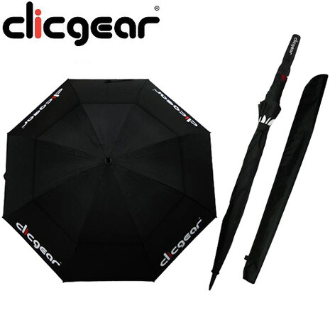 Clicgear Double Canopy Golfparaplu, zwart