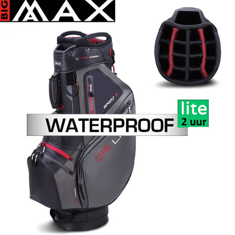 Big Max Dri Lite Sport 2 Cartbag, zwart/antraciet