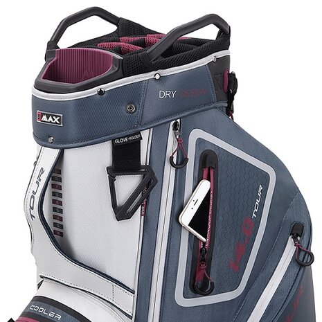 Big Max Dri Lite Tour Cartbag, navy/grijs/bordeaux rood 9