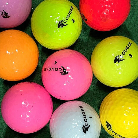 12-Stuks Cougar Golfballen, mix kleuren