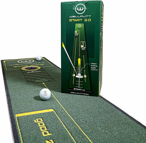 Wellputt Putting Mat - 3M - Green, foto met doos