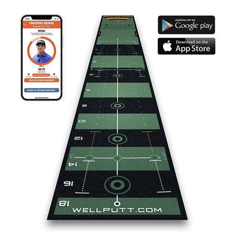 Wellputt Putting Mat Performance - 4m - Groen, van startpunt