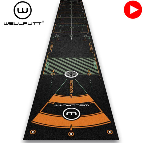 Wellputt Putting Mat Performance - 4m - Zwart