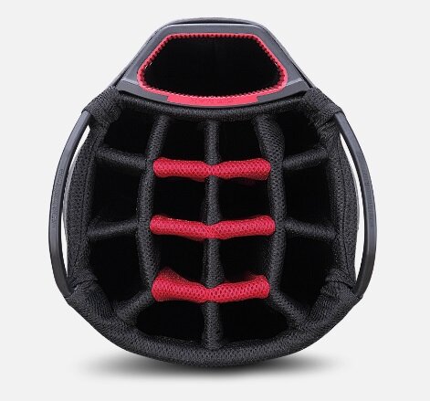 Big Max Dri Lite XTR Ruime Cartbag, zwart/grijs/bordeaux rood, top