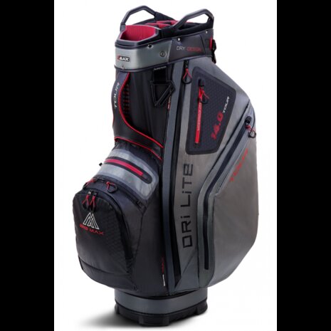 Big Max Dri Lite XTR Ruime Cartbag, zwart/grijs/bordeaux rood -zijkant