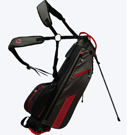 Fastfold Endeavor Standbag, zwart/grijs/rood