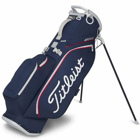 Titleist Players S4 Stadry Standbag, navy/wit/rood