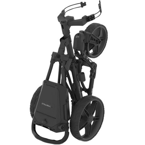 Fastfold 360 Golftrolley, mat zwart ingevouwen